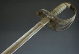 British 1827 pattern Infantry Rifle Regiment Officer's sword with strung bugle to Gothic hilt,