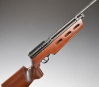 SMK QB78 Match .177 CO2 target air rifle with raised cheek piece, skeleton stock and scope rail,