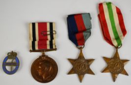 British WW2 medal pair comprising 1939/1945 Star and Italy Star together with a Police Special