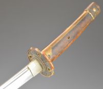 Japanese Samurai sword with decorated grip, 56cm blade and decorated scabbard PLEASE NOTE:- Before