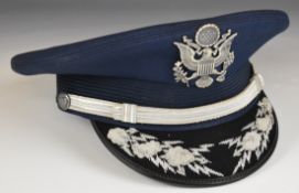 United States Air Force General's visor cap, retailed by Bancroft Military Caps, Franglingham, Mass,