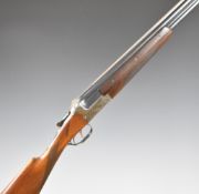 Merkel 12 bore over and under ejector shotgun with engraved scenes of birds and dogs to the locks,