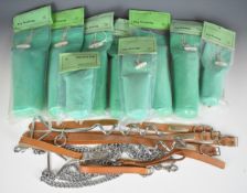 A collection of gun dog training accessories comprising three large, three medium and three puppy