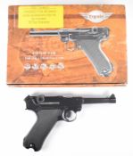 Umarex The Spirit of Legends P.08 Luger style .177 CO2 air pistol with chequered grips, serial