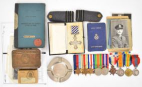 WW1 and WW2 father and son medal groups for Charles Alfred Biggs (father) and Flight Lieutenant John