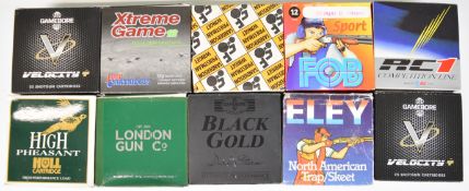 Two hundred and fifty 12 bore shotgun cartridges including Gamebore Velocity, Hull High Pheasant,