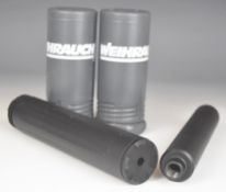 Two Weihrauch HW XL air rifle sound moderators, both in original tubes.