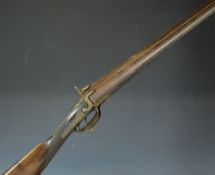 G W Bales of Ipswich 12 bore pinfire hammer action shotgun with named and engraved locks, engraved