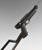 Crosman 2250XL .22 CO2 air rifle with pistol grip, skeleton stock and scope, serial number