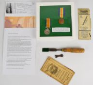 Royal Flying Corps / Royal Air Force WW1 medal pair comprising War Medal and Victory Medal named