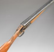 AYA The Countryman 12 bore sidelock side by side ejector shotgun border engraved locks, underside,