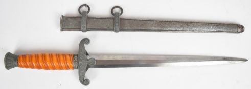 WW2 German Nazi Third Reich dagger with composite grip, WKC Solingen and maker's mark to ricasso,