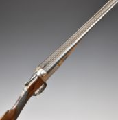 L Chobert of Paris 16 bore side by side shotgun with engraved locks, trigger guard, underside, thumb