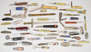Approximately 45 pocket knives including royal commemorative, novelty and branded, Rostfrei multi