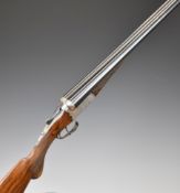 Charles Rosson & Son 12 bore side by side ejector shotgun with named locks, fine rose and scroll