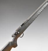 Sako Quad P04R .22 bolt-action rifle with composite stock, textured semi-pistol grip and forend,