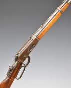 Winchester Model 1894 .30 WCF underlever repeating carbine rifle with adjustable Lymann peep-hole