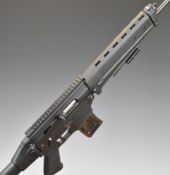 Sig Sauer 522 .22 semi-automatic assault style rifle with textured pistol grip, tactical stock,
