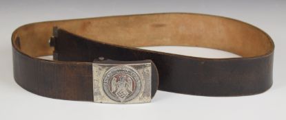 WW2 German Nazi Third Reich Hitler Youth belt buckle and belt