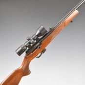 CZ 511 .22 bolt-action rifle with chequered semi-pistol grip and forend, sling mounts, multi-shot