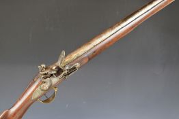 Flintlock musket with lock stamped 'Tower' and with crown over 'GR' cypher, brass trigger guard,