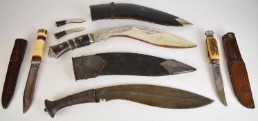 Two sheath knives by Joseph Rogers & Sons and Fagan, the latter with tools in the handle, together