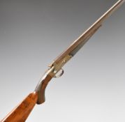 W J Gallyon of Cambridge .410 single barrelled shotgun with line engraved lock and top plate,