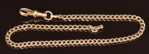 A 9ct gold fob chain, 9.1g, 24cm