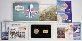 Royal Mint silver coins comprising two £2 bullion Britannias, 2014 SS Gairsoppa quarter ounce and