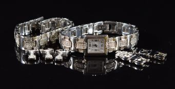 Rotary silver watch with matching bracelet, 120g