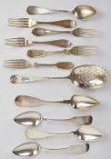 American silver cutlery to include C.S.Hemphill, I. Reed & Son and R&W Wilson, some marked coin,