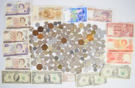 A quantity of pre-Euro mid century etc, overseas coinage to include some Dutch and Swiss silver