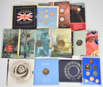 Royal Mint brilliant uncirculated coins comprising 1972 and 1995 sets, 2006 80th birthday, 1999