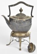 Goldsmiths & Silversmiths Company Ltd Edward VII hallmarked silver spirit kettle with 76th