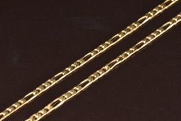 A 9ct gold curb link necklace, 12.1g, 60cm