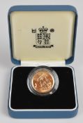 Royal Mint cased 2000 Elizabeth II gold full sovereign
