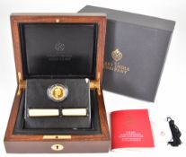 East India Company cased limited edition (83/300) 2016 Elizabeth II proof 22ct gold guinea, 8.4g,