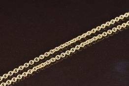 A yellow metal chain/ necklace (tests as 9k gold), 11.5g, 59cm
