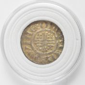 A silver hammered penny struck around the reigns of Henry II or John, short cross reverse