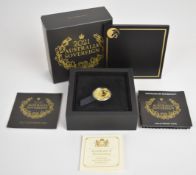 Perth Mint Australia cased limited edition (240/925) 2021 proof $25 gold full sovereign with Coin