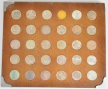 Twenty nine German silver 5 Deutschemark .625 silver commemorative coins comprising 1963, two 1968