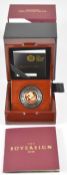 Royal Mint cased limited edition (575/4,600) proof 2015 Elizabeth II half gold sovereign, with Royal
