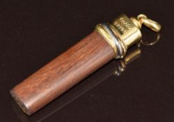 Cartier 'touch wood' pendant, the wooden baton capped with a three-colour trinity band, signed