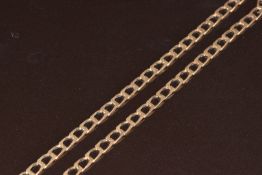 A 9ct gold curb link necklace, 9.8g, 46cm
