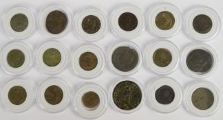 Eighteen Roman Imperial bronze coinage, Constantine etc., various reverses including portcullis,