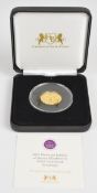 Harrington & Byrne cased limited edition (of 799) 2022 proof gold full sovereign commemorating the