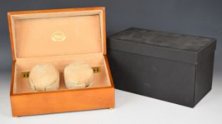 Rapport of London automatic watch winder with fitted interior for two wristwatches, 30.5x15.