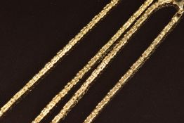 A 14k gold necklace and matching bracelet, 22.6g, 49cm & 20cm