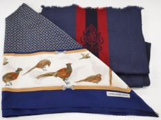 Gucci wool scarf and Laura Borghese scarf, the latter 89x89cm