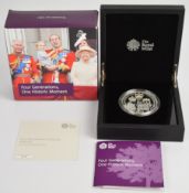 Royal Mint cased limited edition (239/1000) proof 2018 five ounce silver coin commemorating four